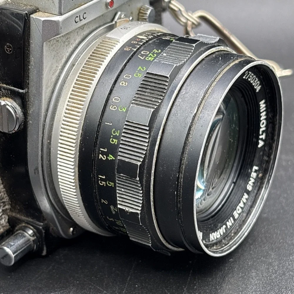 Minolta SRT 101 Film Camera w/ MC ROKKOR PF 50mm f 1.7 Lens